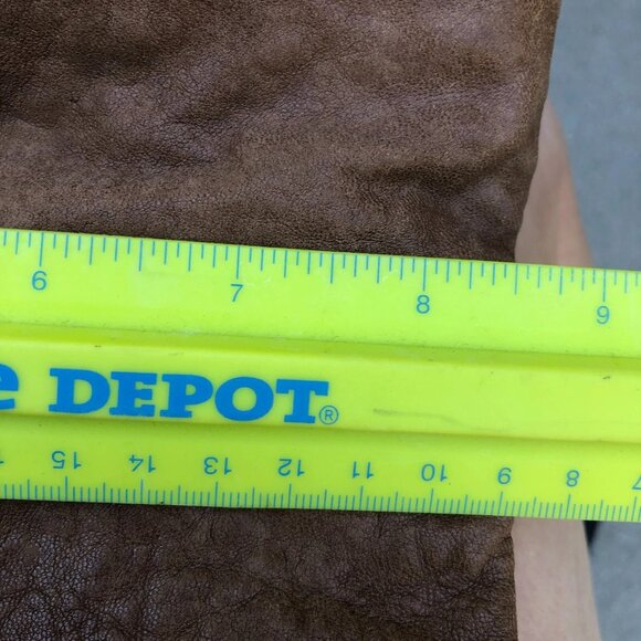 STELLA & DOT Leather Chain Crossbody Purse Brown Bag Zipper Womens - Picture 5 of 13